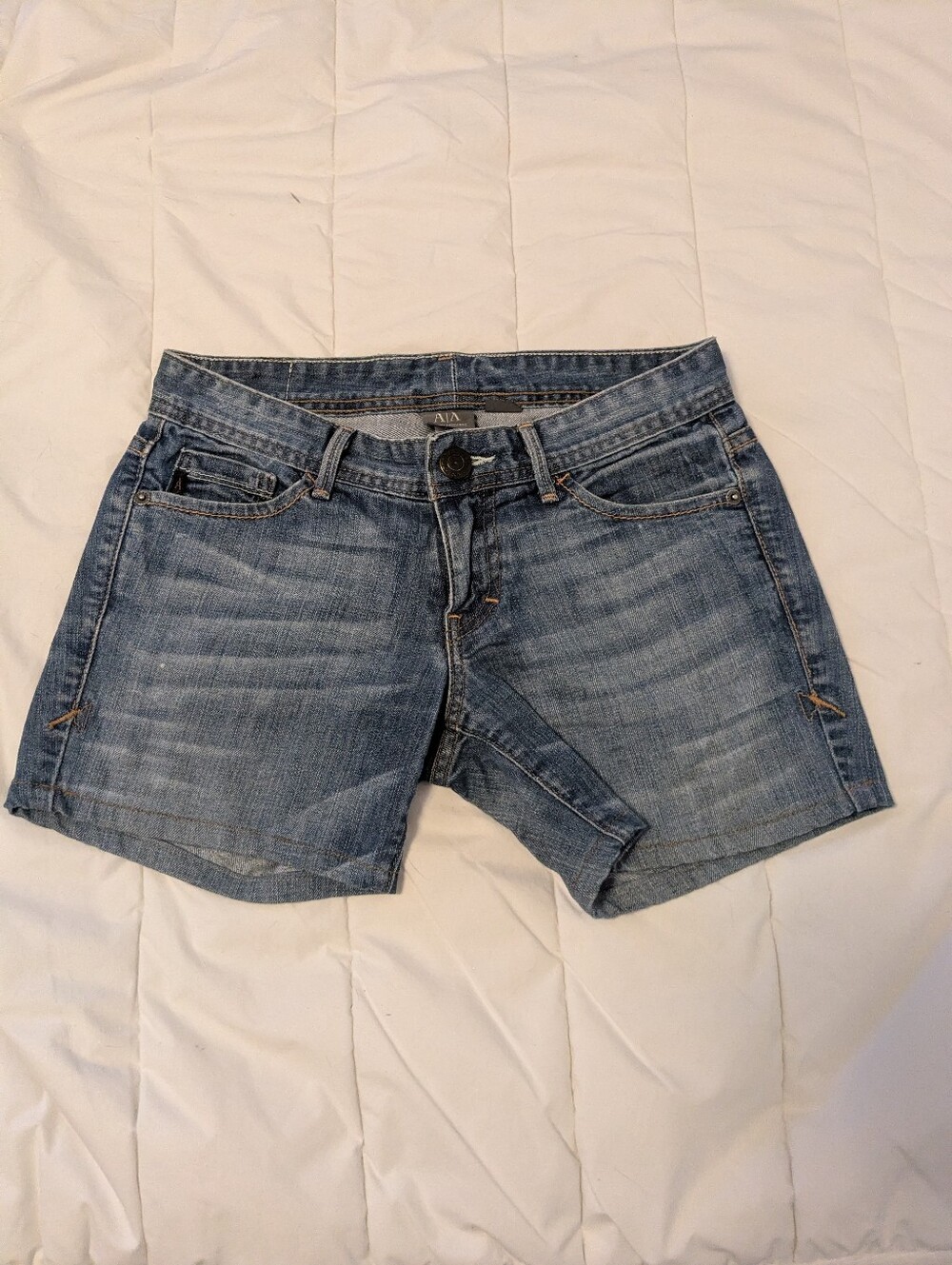 A/X Armani Exchange Light Blue Denim Cutoff Shorts